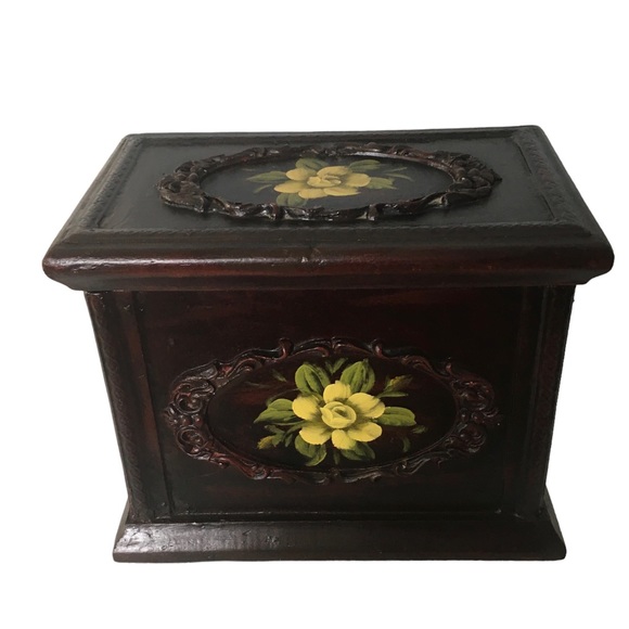 Wood Box Decorations Brown Flour One Size - Picture 3 of 5